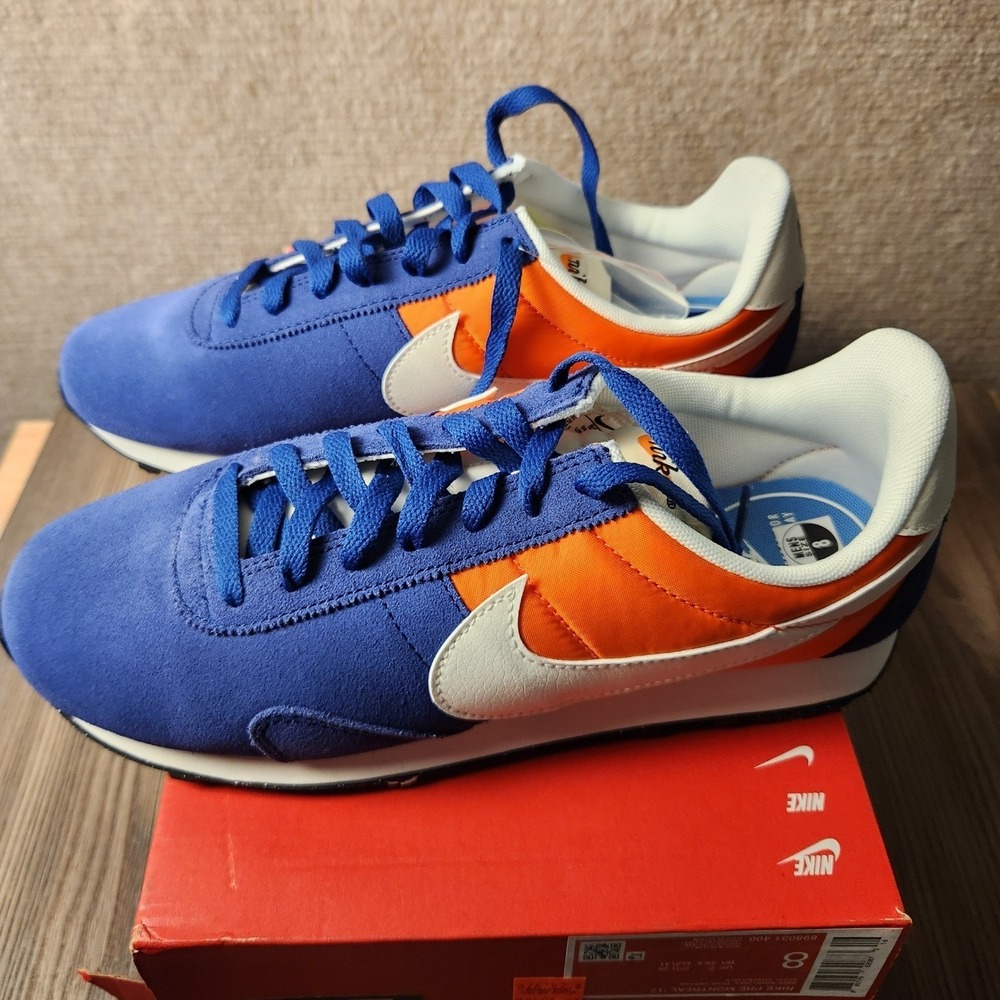 Nike Pre Montreal 17 Sneakers Mens 8 Blue Orange 898031-400 Low Top Waffle Sole